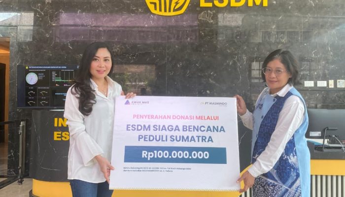 PT Masmindo Dwi Area Salurkan Donasi melalui Program ESDM Siaga Bencana Peduli Sumatera