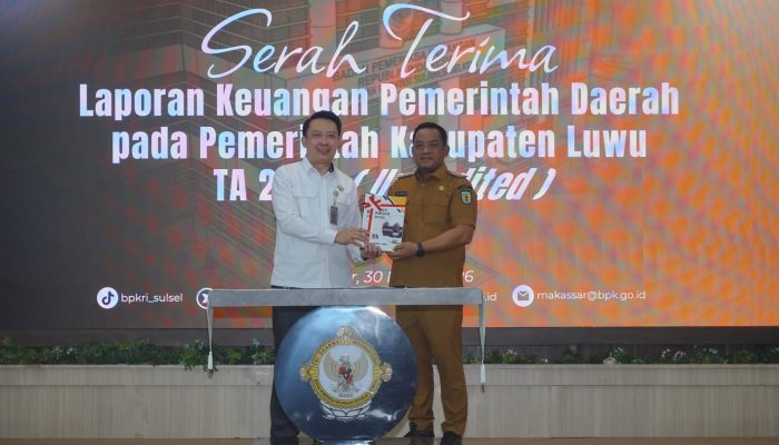 Pemkab Luwu Serahkan LKPD Unaudited 2025 kepada BPK RI Sulsel