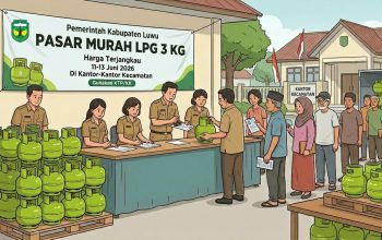 Atasi Kelangkaan Gas, Pemkab Luwu Gelar Pasar Murah LPG 3 Kg